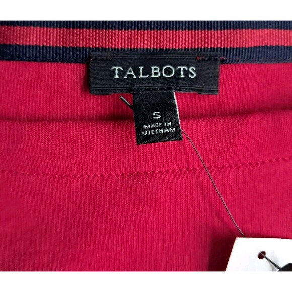 NWT Talbots Dress Red Bow 3/4 Sleeve Sheath Classic Preppy Women's Small - Picture 7 of 10